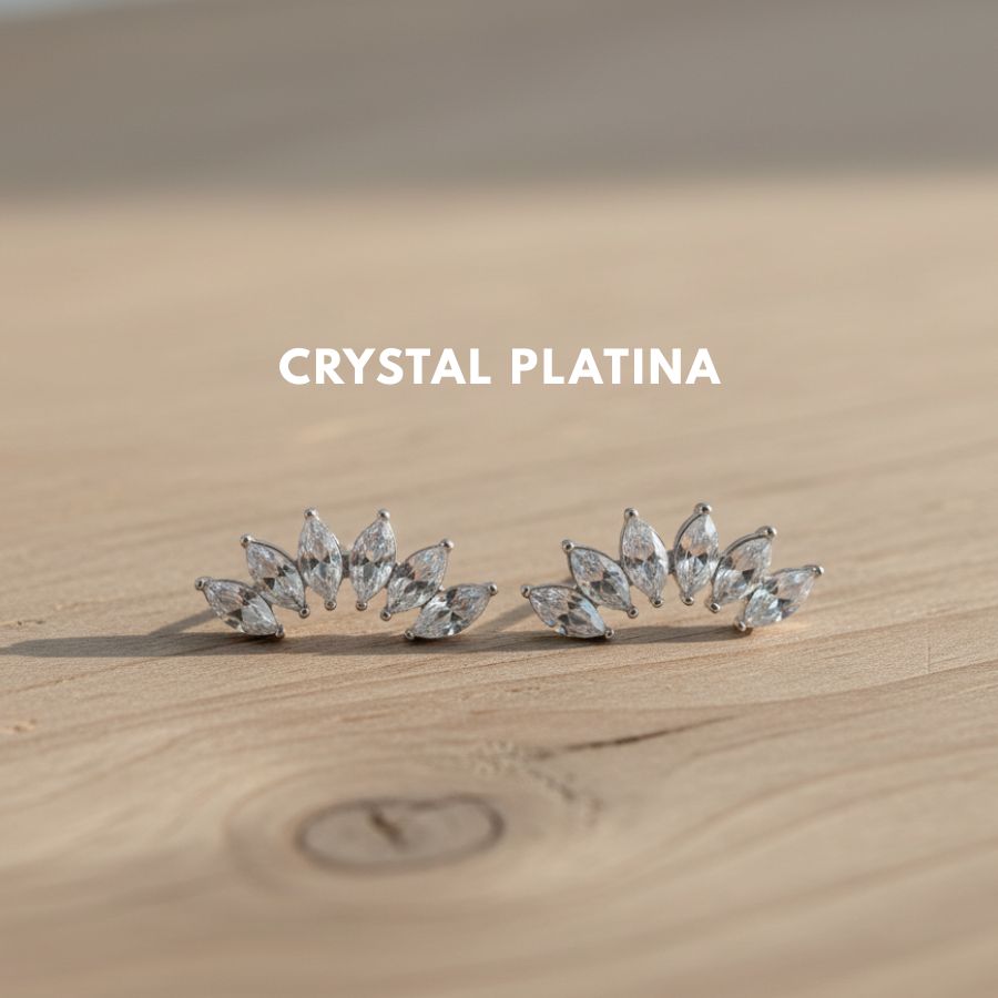 Náušnice Crystal Platina
